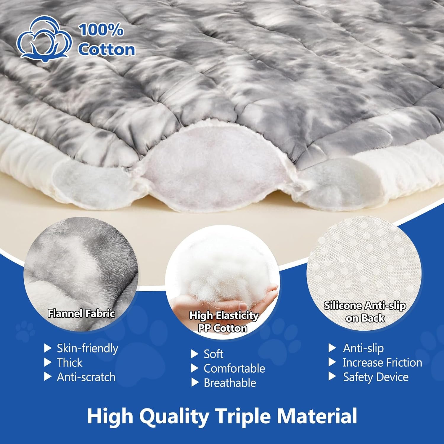 Thickened Dog Bed for Car Back Seat, Upgraded Bottom Non-Slip, Fits Hard Bottom Car Seat Cover for Dogs, Premium Mixed Color, Dog Car Seat Cover