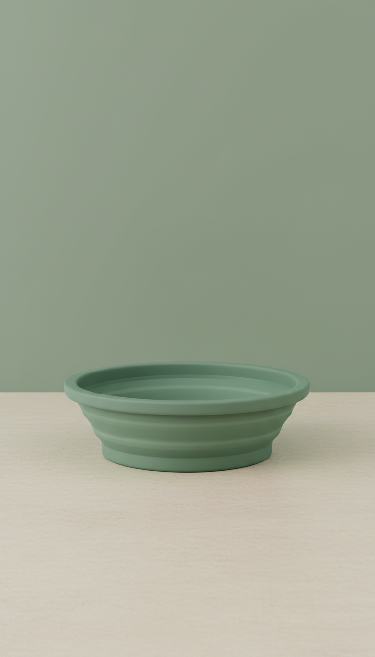 Collapsible Travel Dog Bowl in Sage
